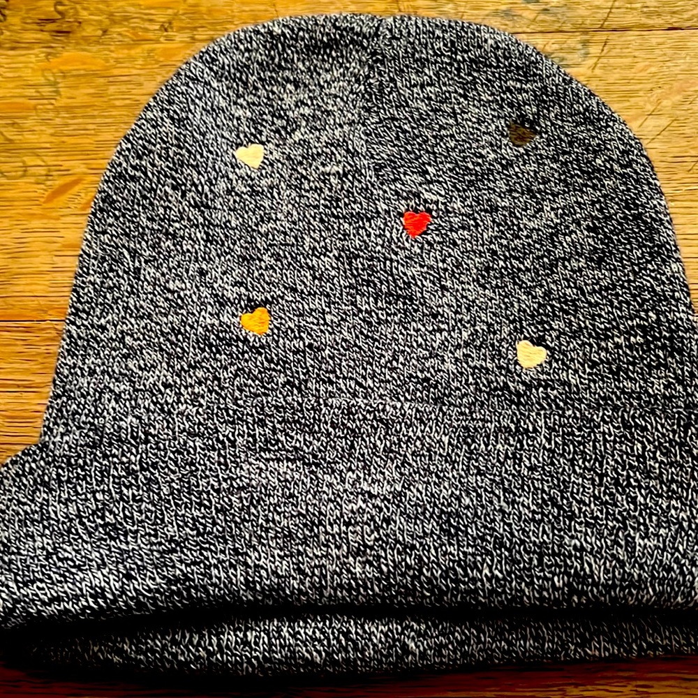 Super cute heart beanie!